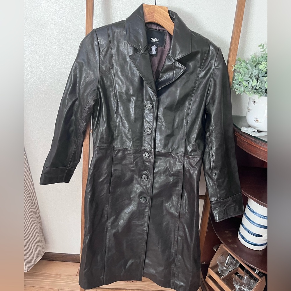 Vintage Mossimo Supply Co. Dark Brown Leather Jacket